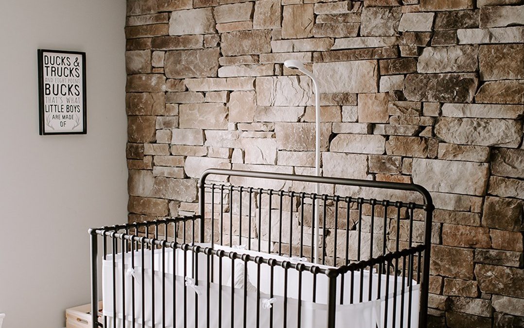 Stone Accent Wall in Nursery - Horizon Stone