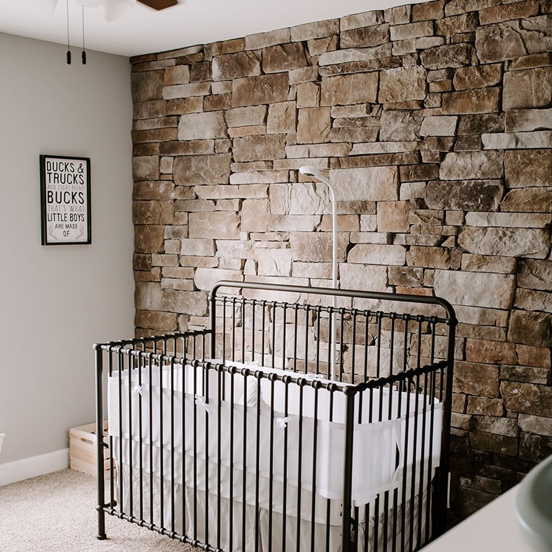 Stone Accent Wall in Nursery - Horizon Stone