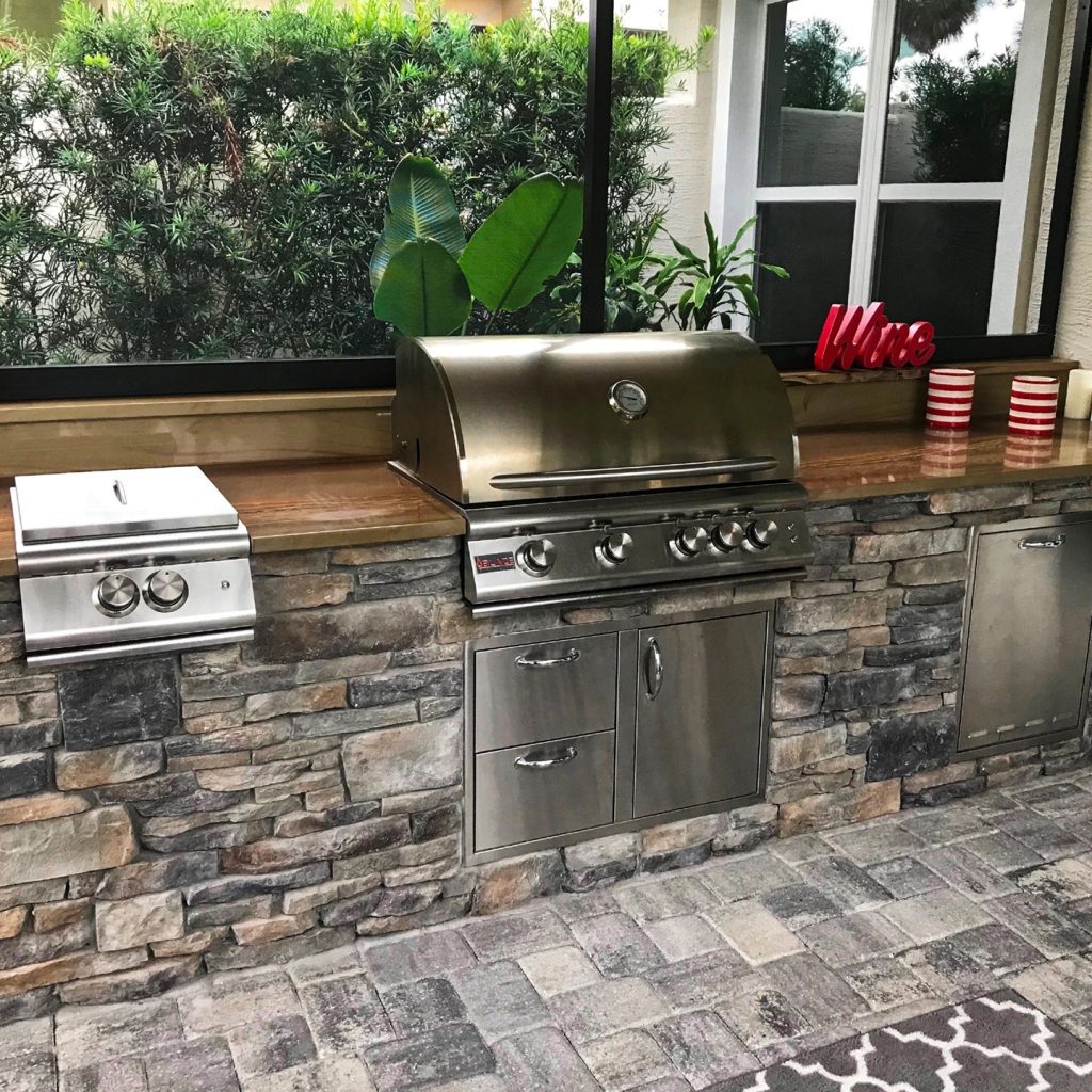 stone veneer kitchen