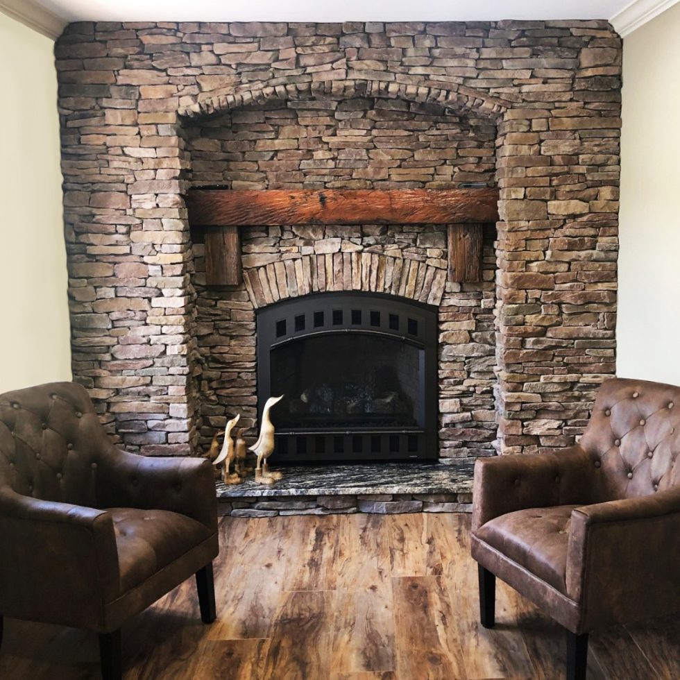 Refacing a Fireplace with Stone Veneer Horizon Stone